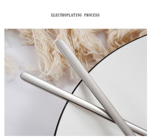 Lot de cuillères à café et à mélanger en acier inoxydable 304, style occidental, à long manche, pour la vente en gros - Product Image 2