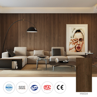 Custom-made High-end Modern Indoor Wood-plastic Composite Fireproof Waterproof Wall Panels Wood Grain for Commerce Hotel Use