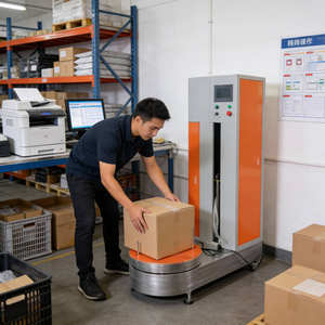 Machine d'emballage automatique durable pour valises, machine d'emballage haute fréquence pour les services de bagages et le transit des passagers - Product Image 2
