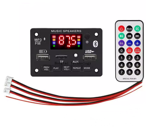 Bluetooth 5.0 <span class=keywords><strong>12V</strong></span> avec amplificateur 2*3W carte décodeur MP3 écran couleur avec enregistrement appel module carte mère sans perte - Product Image 1