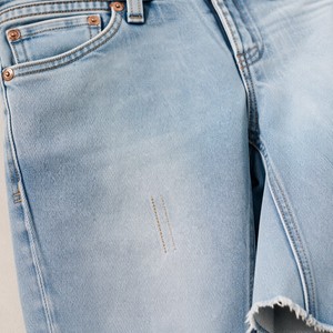 Pantalones Vaqueros Acampanados de Cintura Alta Casuales de Verano al por Mayor para Mujer, con Logotipo Personalizado, Lavado Oscuro <span class=keywords><strong>Barcelona</strong></span>, OEM, Tallas S-5XL - Product Image 3
