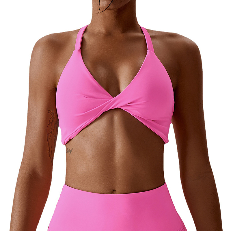 OEM Women Front Cross Yoga Bra Quick Dry Sports Top Women Gym Sports