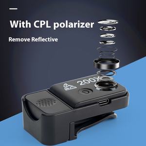 Lente de <span class=keywords><strong>microscopio</strong></span> profesional de alta definición 200X, luz LED para teléfonos móviles, imágenes de joyas antiguas con efecto de ojo de Paloma - Product Image 2