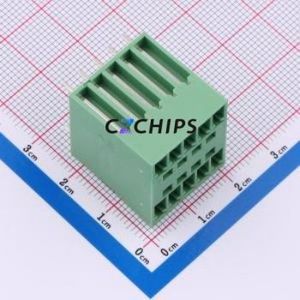 DB2EVH-3.81-2*5P-GN Plug-in Terminal Block Through hole,P=3.81mm Connector Board-to-Board / Socket - Closed 2x5P 3.81mm Green - Product Image 1