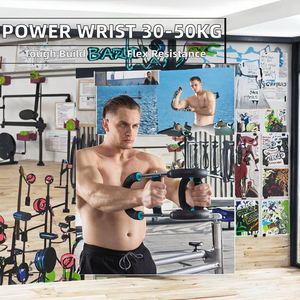 บาร์สปริงคอมโบแบบเต็มร่างกายแบบพกพาสามารถปรับได้30-50กก. เครื่องออกกำลังกายข้อมือแบบหมุนแขนเพื่อความปลอดภัยสำหรับการฝึกแบบคาร์ดิโอ - Product Image 2