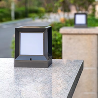 Nouvelles lampes de jardin LED rechargeables activées par l'énergie solaire lampes de colonne extérieures étanches pour décor de paysage alimentation ca IP65