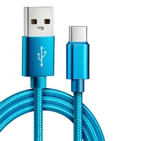 Cable de Carga Rápida USB a Tipo C con Trenzado de Nailon, Cable Resistente al Desgaste, Cable de Transferencia de Alta Velocidad para Teléfonos Inteligentes Android