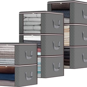 <span class=keywords><strong>Caja</strong></span> de armario plegable de almacenamiento grande ZXH, Asa duradera, tela gruesa para mantas, edredones, ropa de cama, capacidad de <span class=keywords><strong>90</strong></span> <span class=keywords><strong>litros</strong></span>, carga de 10kg - Product Image 2