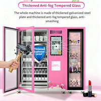 Distributeur automatique de beauté avec écran tactile 21,5 pouces, boîte mystère à 7 couches, utilisation intérieure, paiement par scan, surveillance à distance, kiosque de vente de cosmétiques et de produits de nail art