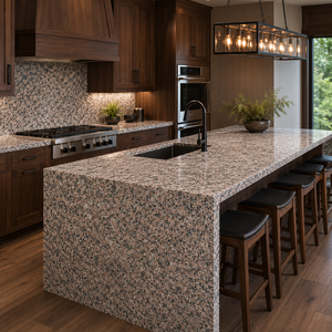 Vietnam Pink Granite Countertop Natural <b>Stone</b> Vanity Top Polished Speckled Work Surface Cut-to-Size for Hotel Bathroom Outdoor - Product Image 2