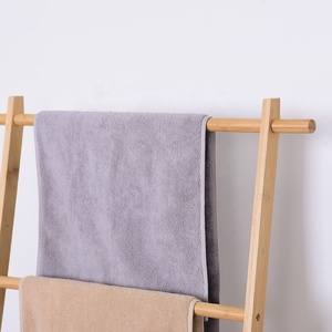 Factory Customized Bathroom Ladder Stand Folding <strong>Towel</strong> Rack Bathroom Shelves Wooden Organizers Rack with 3 Shelves &amp; <strong>Rails</strong> - Product Image 5