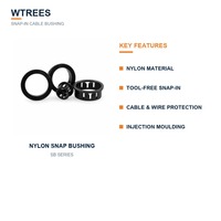 Protecteur de câble en nylon de qualité supérieure, moulé sur mesure, type bouton, pour trou de panneau, protection des fils, sans outil