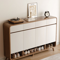 Meuble à chaussures pliable moderne en MDF avec rangement intégré pour salon, entrée et villa - Durable et grande capacité