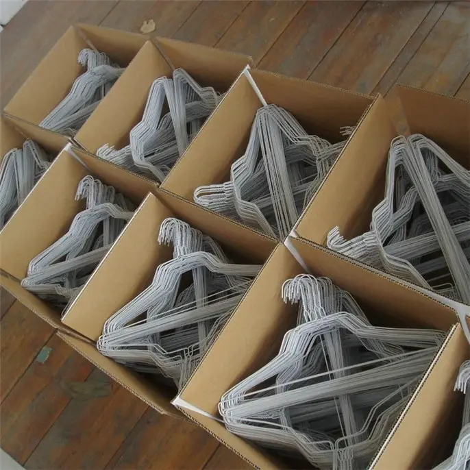 Disposable Laundry Wire Hangers For Cloths Steel Hangers Iron Wire Coat Clothes Hangers White