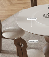 Table à manger en marbre moderne, convertible, extensible, élégante et minimaliste, avec base en bois, pour salle à manger d'hôtel, intérieur