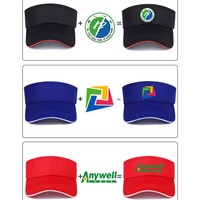 Gorra Deportiva Personalizada de Polialgodón con Visera, Sombrero Deportivo Multi-Panels de Tela Común para el Sol