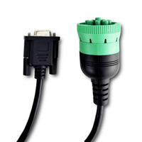 Cable ELD de Alta Calidad Tipo 2 Verde J1939 de 9 Pines Macho a RS232 DB9 VGA D-SUB de 9 Pines Hembra para Dispositivo ELD de Gestión de Flotas