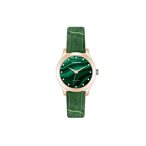Ladies Hot-selling Original Stainless Steel Malachite Green Electronic Quartz 007 Watch