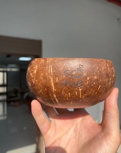 Custom Logo Engraved Coconut Shell <strong>Bowl</strong> Set: Eco-Friendly Organic Acai Berry <strong>Bowl</strong> <strong>With</strong> Polished Wooden Spoons Fork <strong>Straw</strong> - Product Image 4