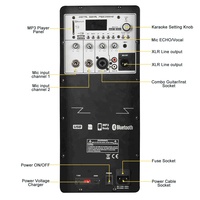 Sistema de Sonido PA DJ con Subwoofer de 18 Pulgadas y 1800W, Altavoces Inalámbricos TWS, Altavoz Inalámbrico con Micrófono, Control Remoto, Radio FM, Karaoke y Luces LED