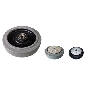 S-S 75 100 125 150 mm <span class=keywords><strong>3</strong></span> 4 5 6 pouces roues en caoutchouc de haute qualité - Product Image 5