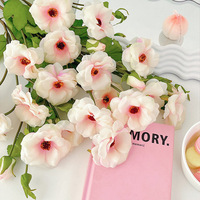Bunga Peony Buatan Tangan Realistis Berkualitas Tinggi dari Plastik untuk Dekorasi Pernikahan, Natal, Paskah & Kembali ke Sekolah