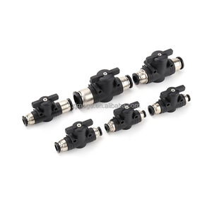 Bug buc khí nén lẫn nhau Tay kiểm soát chuyển đổi Van nhựa ống khí một cảm ứng đẩy trong phù hợp nhanh chóng kết nối Doanh bóng van - Product Image 5