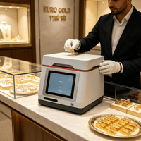 Spectromètre à rayons X de paillasse Aurispec Gold Karat Meter EDX-B1 50 kV certifié CE, testeur de pureté de l'or avec écran tactile couleur de 9,1 pouces