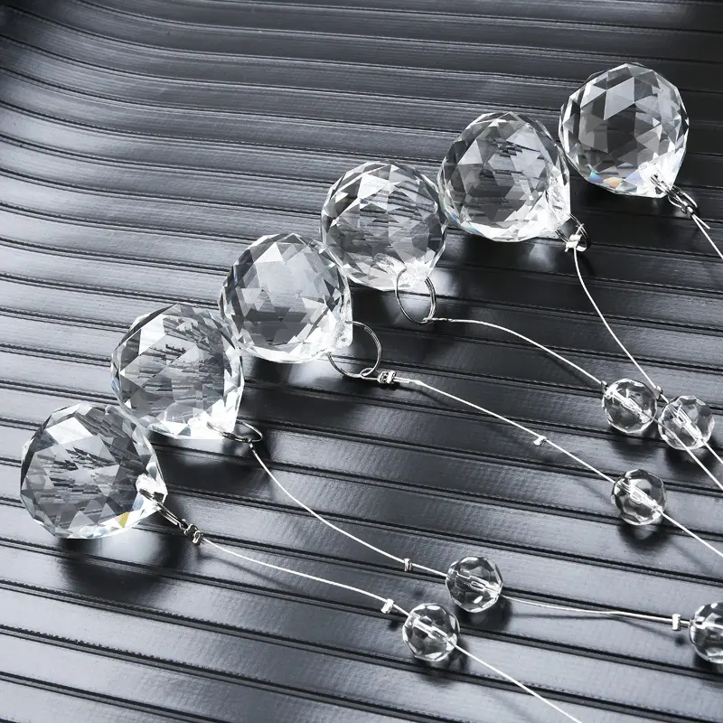 Tende a catena con perline in ghirlanda di cristallo appese personalizzate per la decorazione di matrimoni