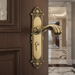 ชุดล็อคประตูแบบฝัง 85 มม. ทองเหลือง ความปลอดภัยสูง พร้อมกุญแจสำหรับประตูภายในห้องนอนและห้องนั่งเล่น - Product Image 4