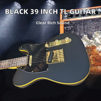 High Quality Black 39 Inch TL Maple Neck 6-String Electric Guitar with Matte Finish Rosewood Fretboard Model TL-033