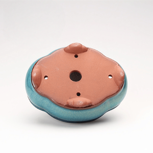 Maceta de Bonsái de <span class=keywords><strong>Cerámica</strong></span> Yixing al por Mayor, Ecológica, Duradera, Pequeña, Multiestilo, de Porcelana con Esmalte Azul, para Uso en Interiores y Exteriores, para Flores - Product Image 3