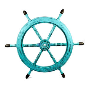 Acheter des roues nautiques avec des roues nautiques en bois massif faites de style vintage et enduites de couleur pour les utilisations de décoration murale - Product Image 1