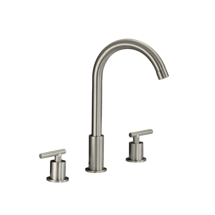 Haijun Chinese Factory Contemporary 3 Hole 0.1~1.6MPa Two Handles Widespread 8 inch Bathroom Faucet