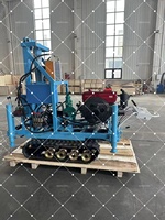 Mini-foreuse mobile pour puits d'eau artésienne, petite machine de forage motorisée avec pompe, profondeur max. 300m