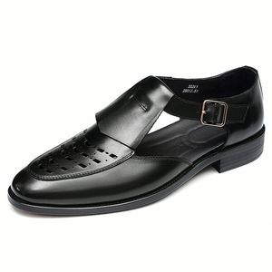 Nouvelles Bottines Chelsea Automne-Hiver 2025, Bottines en Cuir Véritable pour Hommes, Bottines en Cuir Formelles à Bout Carré et Haute Tige - Product Image 2