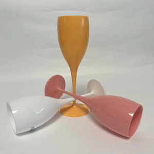 175 मिलीलीटर व्यक्तिगत उच्च गुणवत्ता वाले कस्टम लोगो सफेद शैंपेन प्लास्टिक फ्लुट वाइन ग्लास - Product Image 4