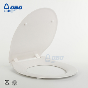 Coprisedili per wc allungati sottili di forma ovale di vendita calda con una funzione di sgancio rapido a pulsante - Product Image 2