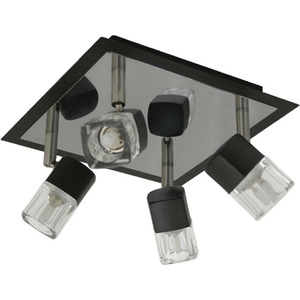 AFONSO 4xG9 L.22xAn.22 X Al.13cm Wengue/Chrome Luces de techo cuadradas Diseño liso - Product Image 1