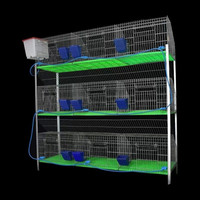 Maison d'Élevage de Lapins avec Nichoir Attenant et Cages à Lapins Nouveau Produit Fourni 12 Cages à Lapins Tubes Métalliques Philippines 1 Ensemble