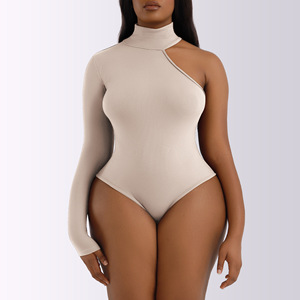 Great Quality Fitness Bodysuit for Ladies Single Long Sleeve Casual Style with Print Decoration One Piece Underwear <b>Romper</b> - Product Image 3