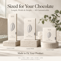 Boîtes d'emballage personnalisées pour barres chocolatées, cartons de luxe en papier cartonné avec logo estampé à chaud, vente en gros d'usine
