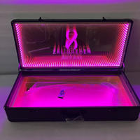 Valise de service VIP à miroir LED rechargeable, boîte de présentation pour steak et bouteille de vin Tomahawk pour VIP de boîte de nuit
