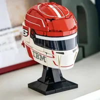 Casque de pilote de course populaire Lewis Hamilton Charles Leclerc Oscar Piastri Lando Norris en briques de plastique 40 pièces