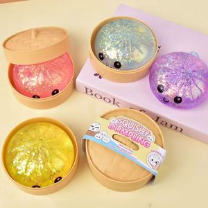 Super Soft Anti-Stress Stretchy Silicone Stuffed Colorful Steamed Dumplings & Small Steamed Bun <b>Squishy</b> Mochi Kit Gift for Kids - Product Image 2