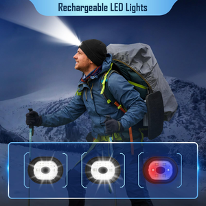 หมวกไหมพรมอุ่นๆ มีไฟ LED  สำหรับผู้ชายและผู้หญิง ใช้เป็นไฟฉาย ไฟคาดศีรษะ หรือไฟส่องสว่าง - Product Image 3