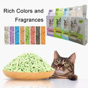 Litière pour chat en fibres végétales 100% naturelles et organiques, facile à agglomérer, parfumée, de type tofu, fabriquée par [Nom du fabricant] - Product Image 2