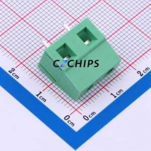 MX128-7.5-02P-GN01-Cu-Y-A Screw Terminal Block Through hole Component (THT),P=7.5mm Connector 1x2P 7.5mm Green Through Hole - Product Image 1