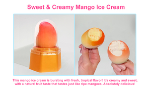 PoPI CAT Cat IP Tropical Rich Mango Ice Cream , 3D Painted <strong>Fruit</strong> Shape, Summer Dessert, Trendy Sweet Treat - Product Image 3