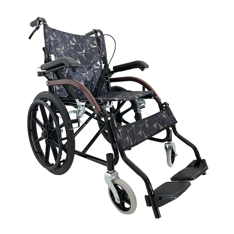 High Quality Lightweight Manual Wheelchair Portable Folding Hand Push Adult Disabled Elderly Home Use Outside Wheelchair